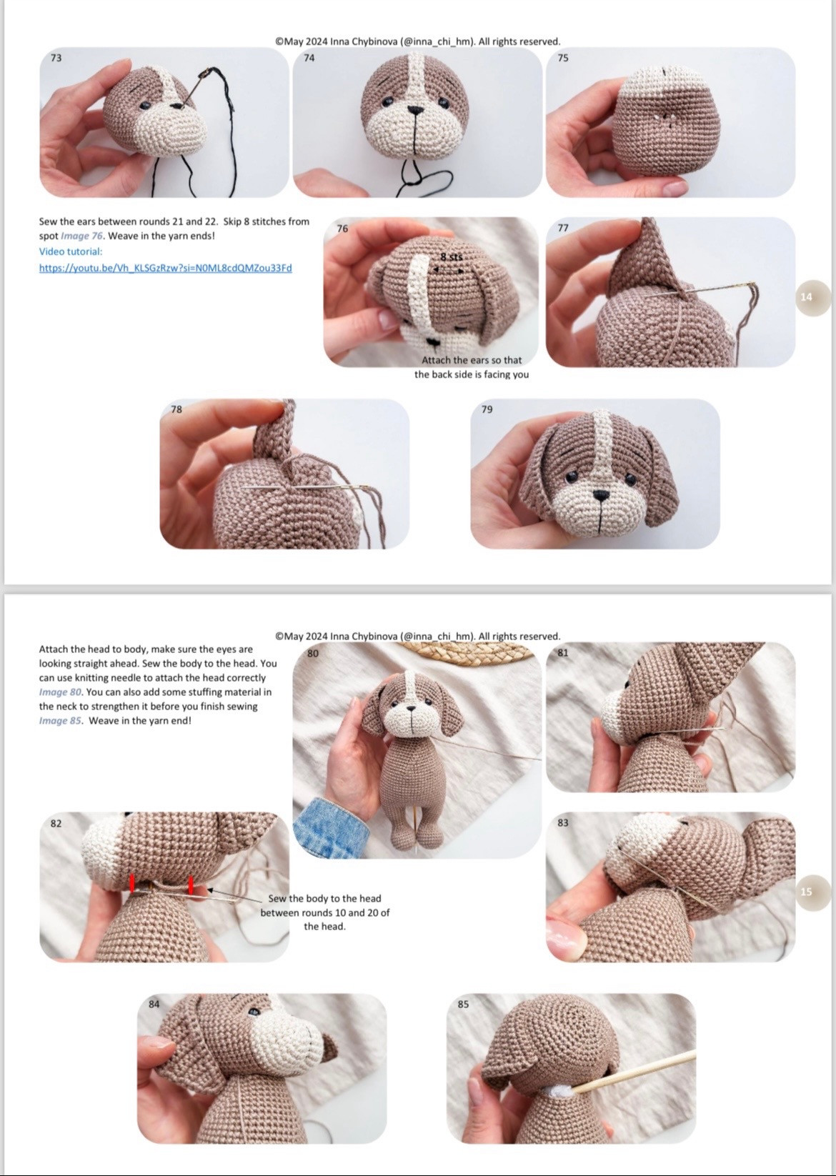 Crochet Pattern for Cute Little Puppy in Overalls