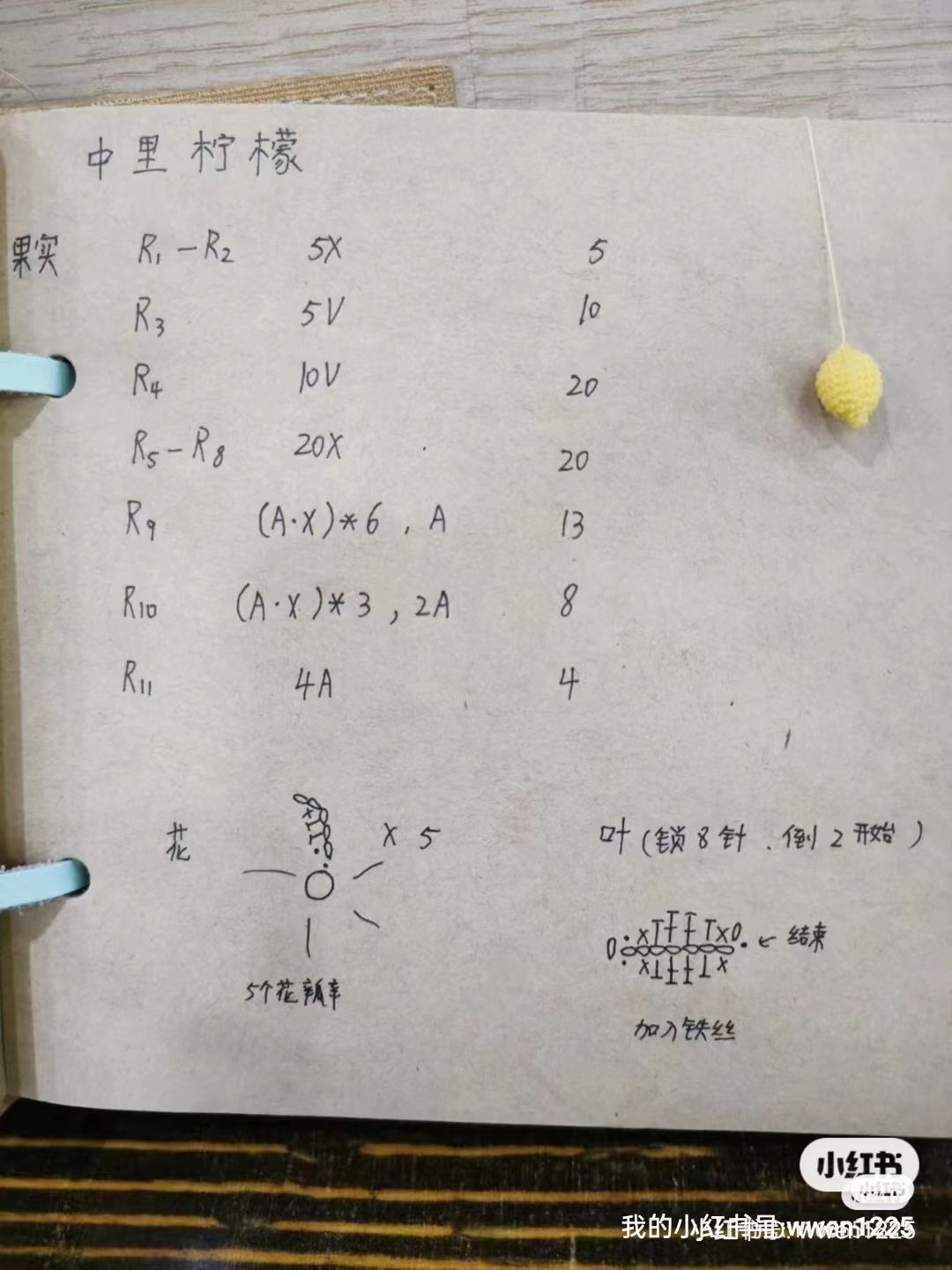 Crochet Pattern for Cute Mini Lemon Charms