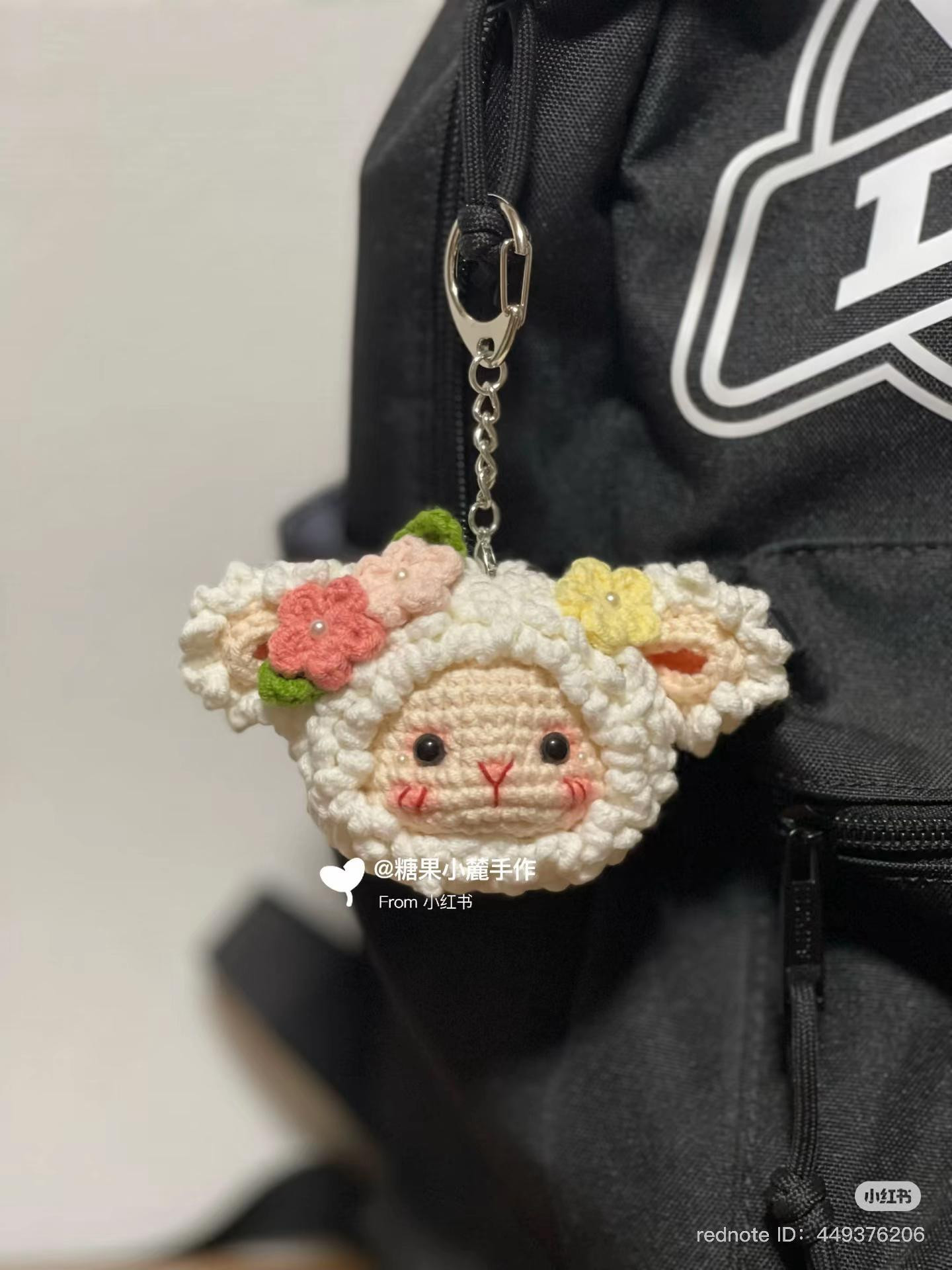 Crochet Pattern for Cute Sheep Head Plush Toy