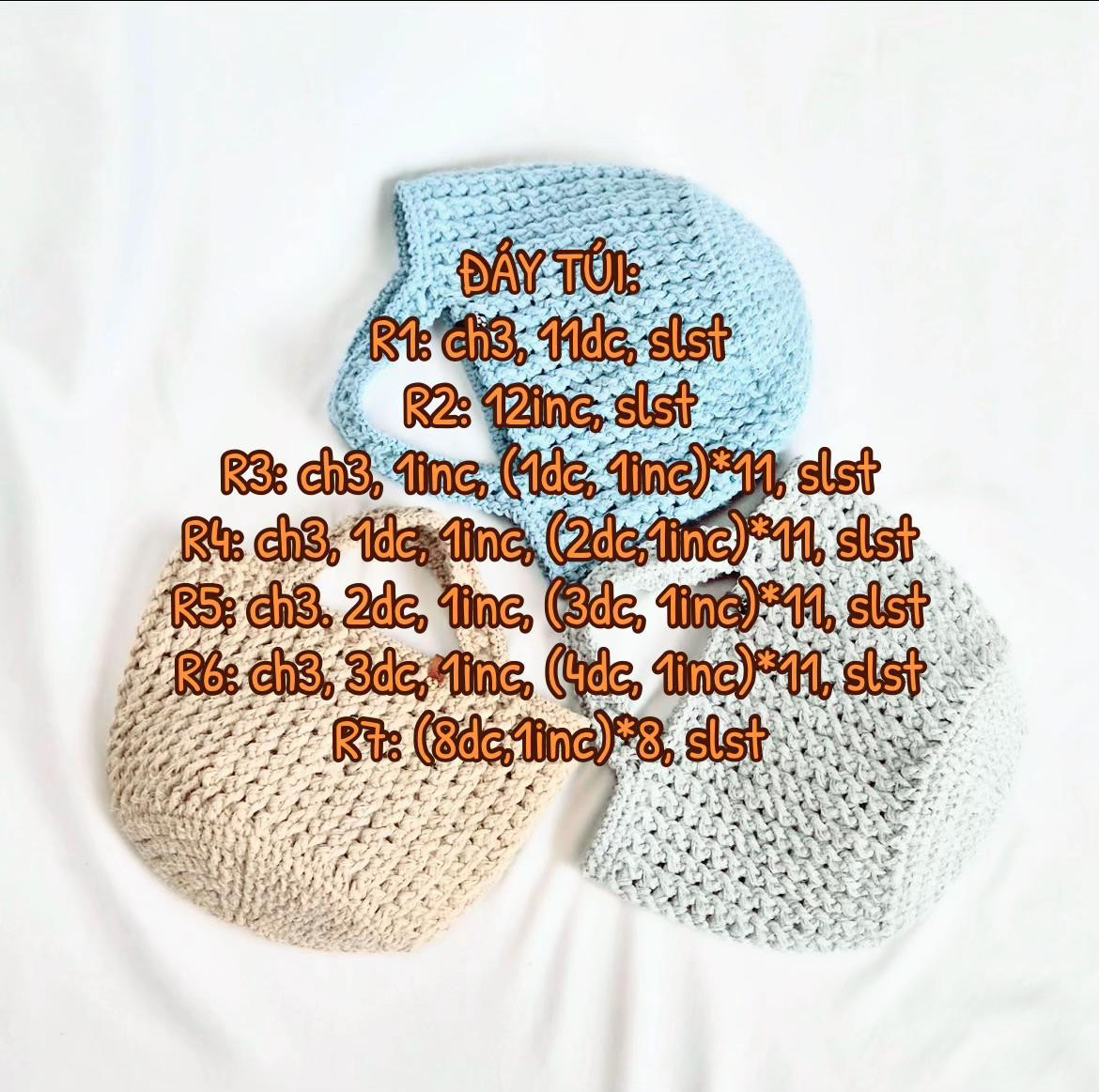 Crochet Pattern for Stylish Blue Handbag