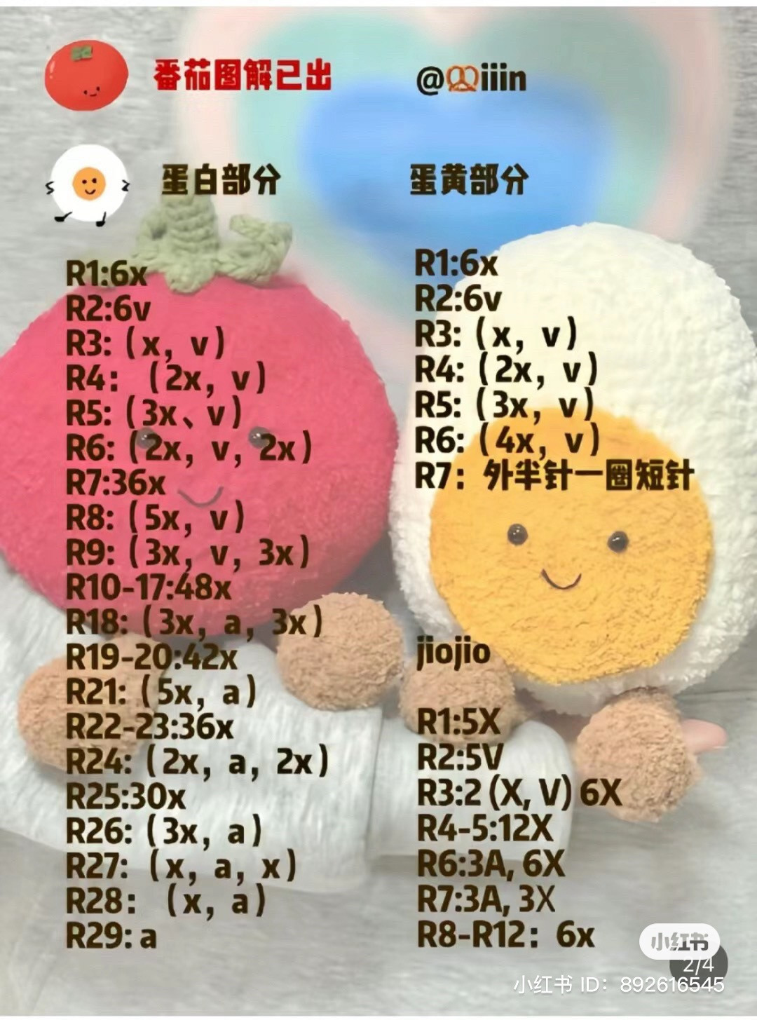 Crochet Patterns for Cute Breakfast Amigurumi Set