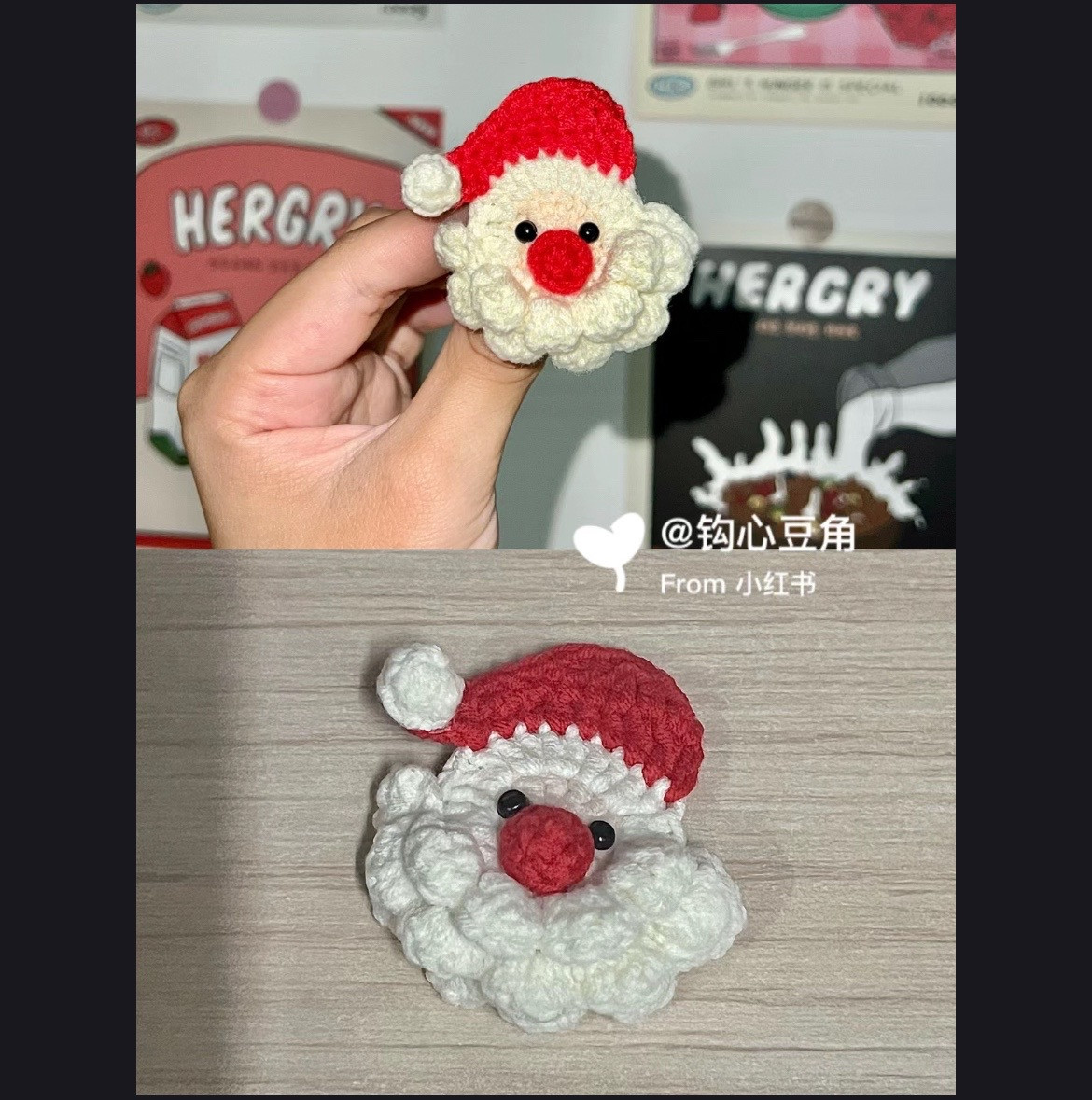 Crochet Santa Claus Face: Perfect for Festive Decorations and Gifts