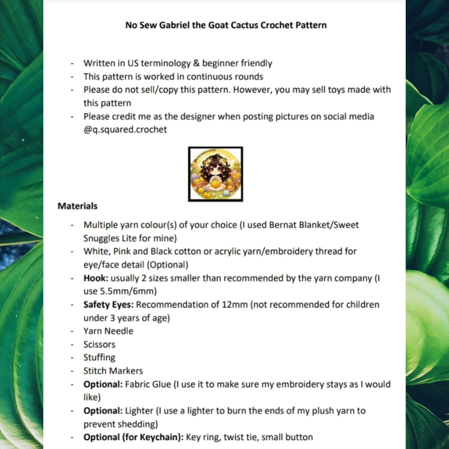 Cute Cactus Crochet Pattern: Gabriel the Goat Tutorial