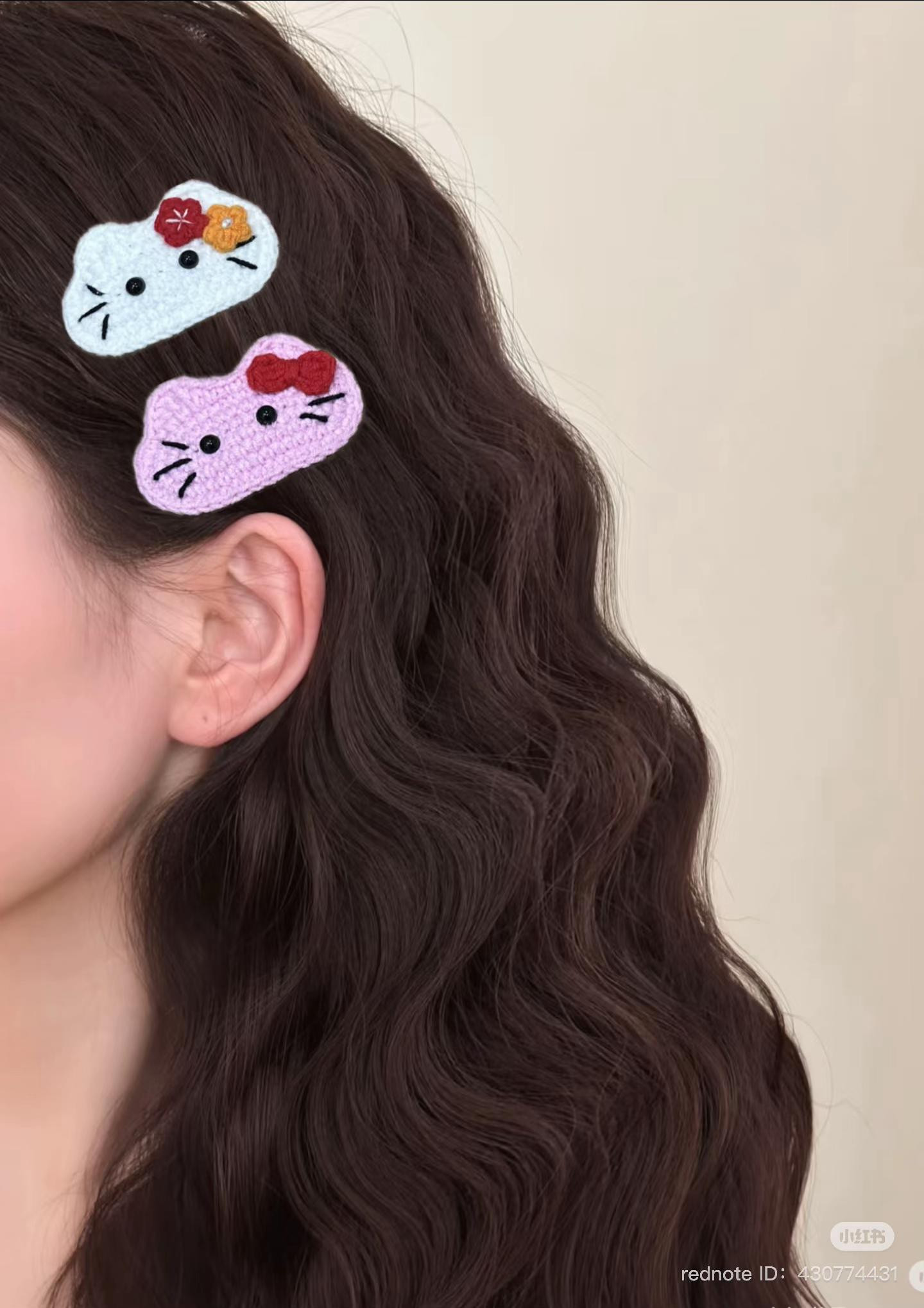 Cute Crochet Kitty Hair Clips for Charming Hairstyles