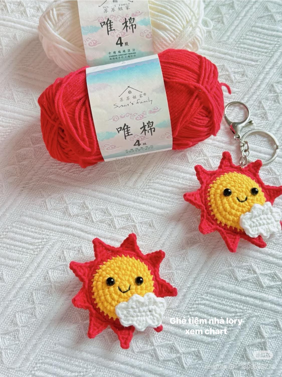 Cute Crochet Pattern for Sun, Moon, Star, and Cloud