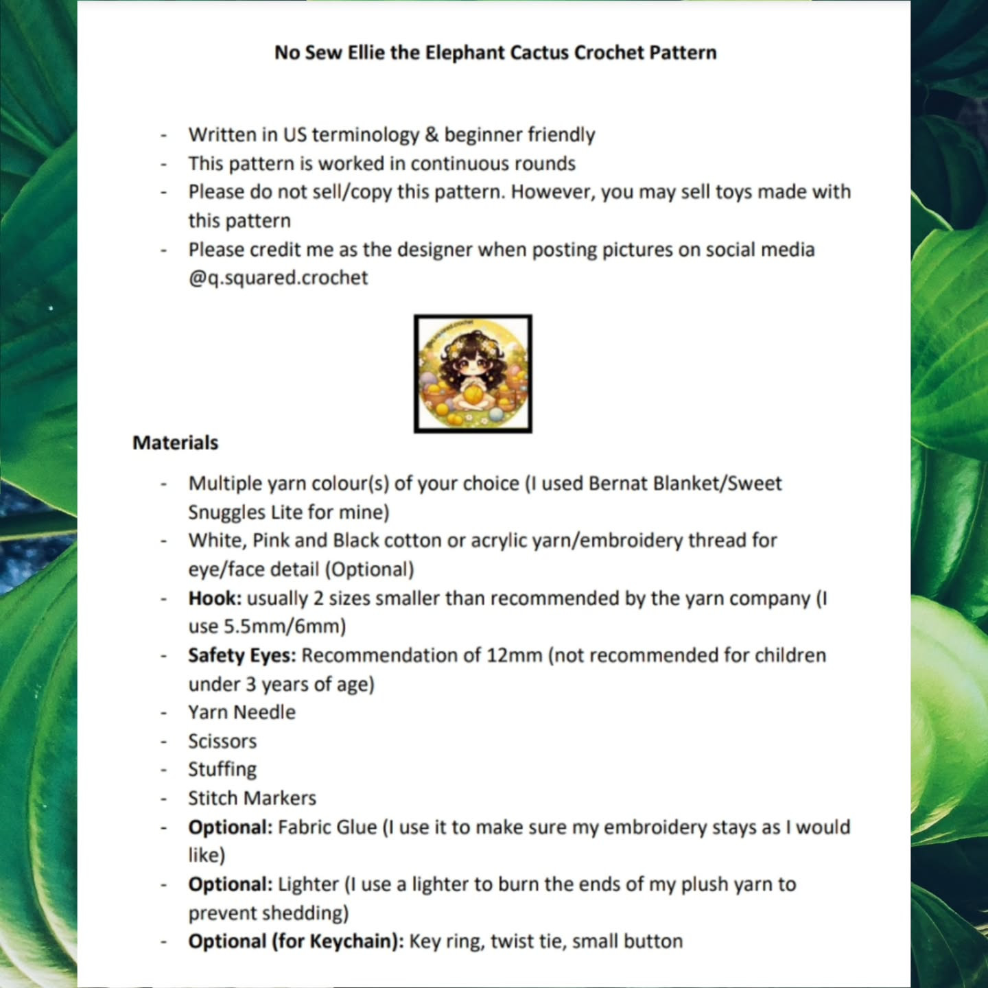Cute Elephant Cactus Crochet Pattern - No Sewing Required!