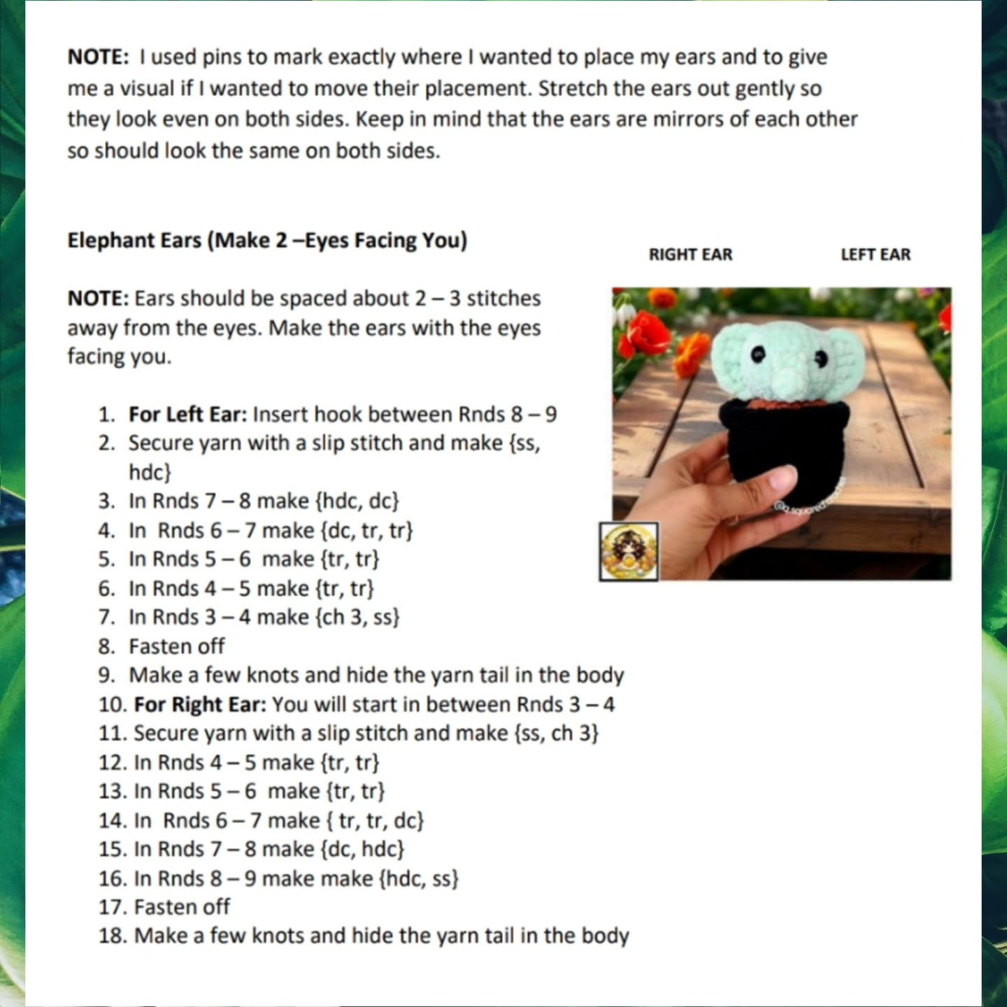 Cute Elephant Cactus Crochet Pattern - No Sewing Required!