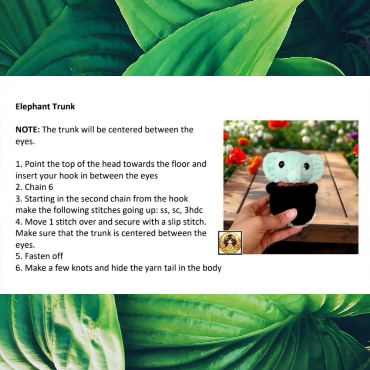 Cute Elephant Cactus Crochet Pattern - No Sewing Required!