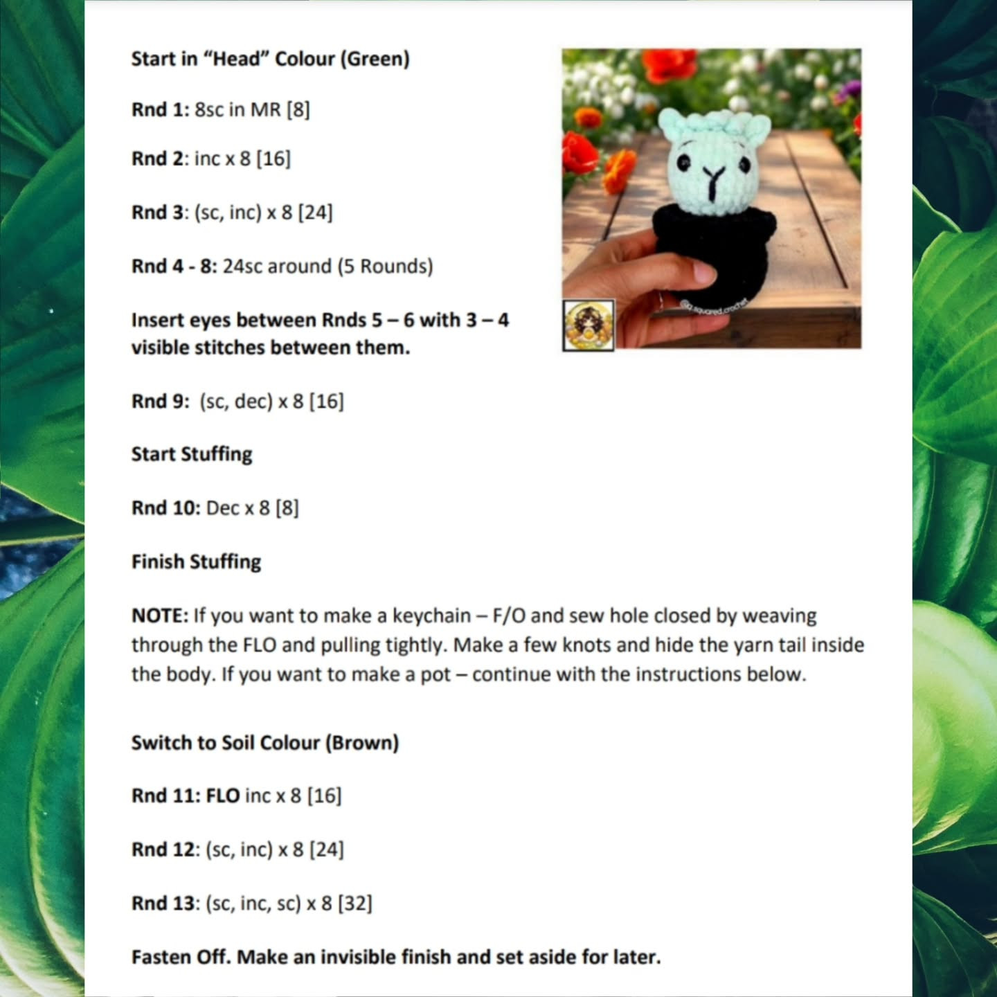 Cute Llama Cactus Crochet Pattern - No Sewing Required