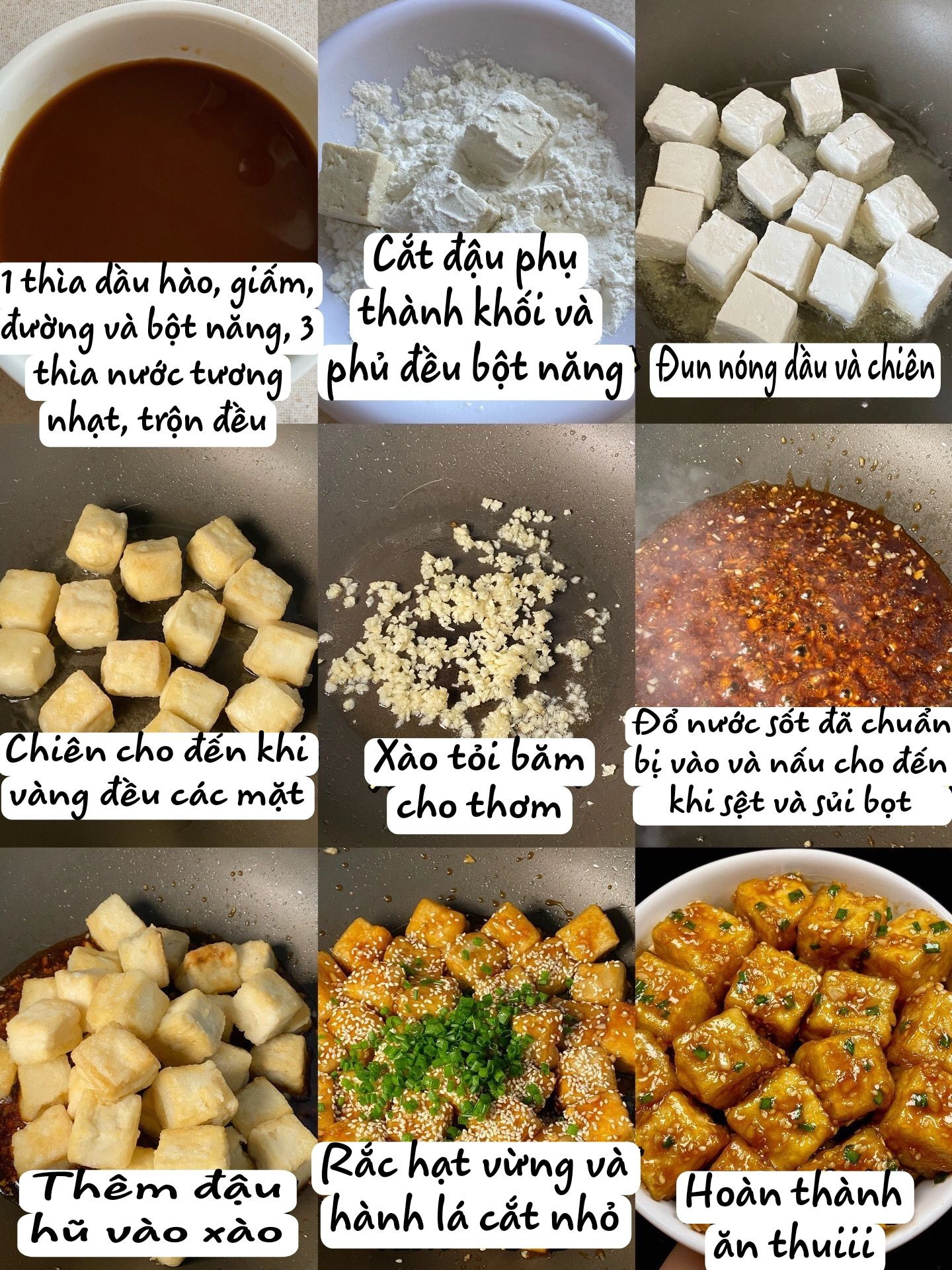 Đậu Hũ Chiên Sốt Đậm Đà Thơm Ngon, Gây Nghiện Mỗi Bữa Cơm