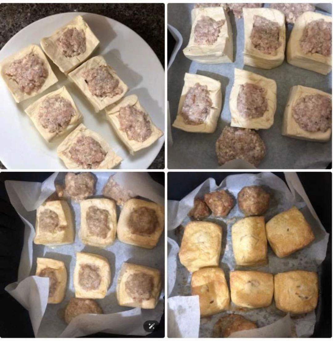 Đậu phụ nhồi thịt chiên trong nồi chiên không dầu