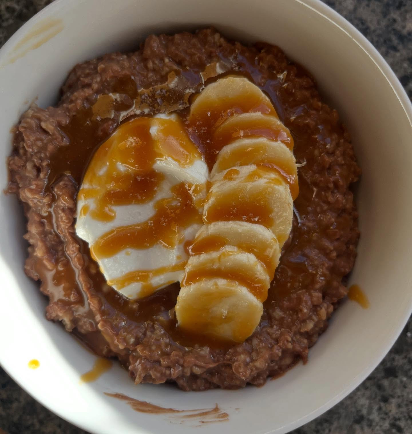 Decadent Chocolate Caramel Oatmeal Delight with Sea Salt
