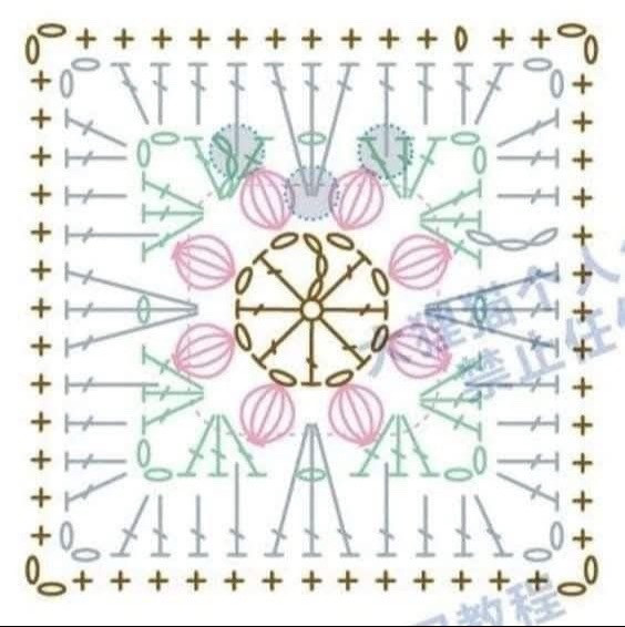 Elegant Crochet Bag with Square Motif Design