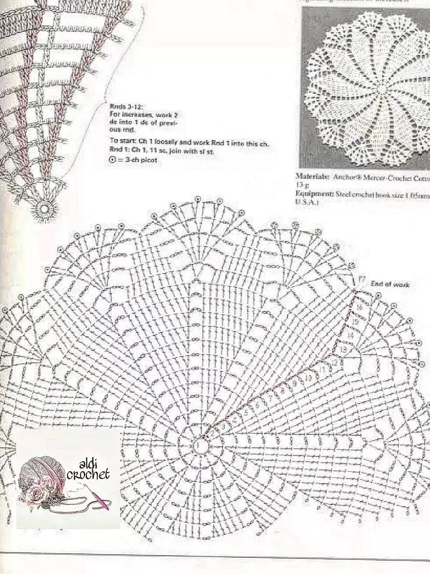 Elegant Crochet Doily Pattern with Leaf Motif Design