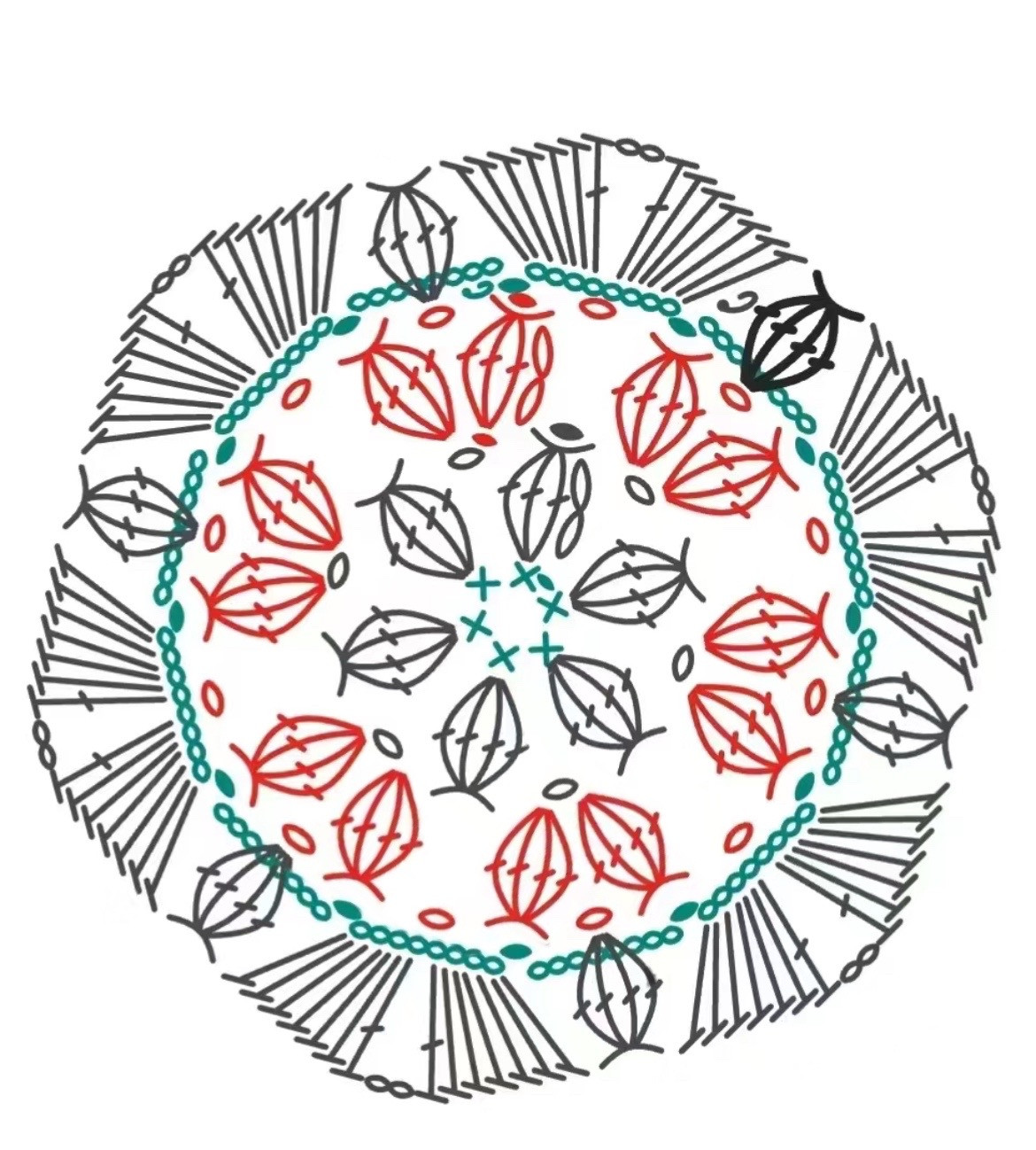 Elegant Crochet Flower Square Pattern with Pastel Colors