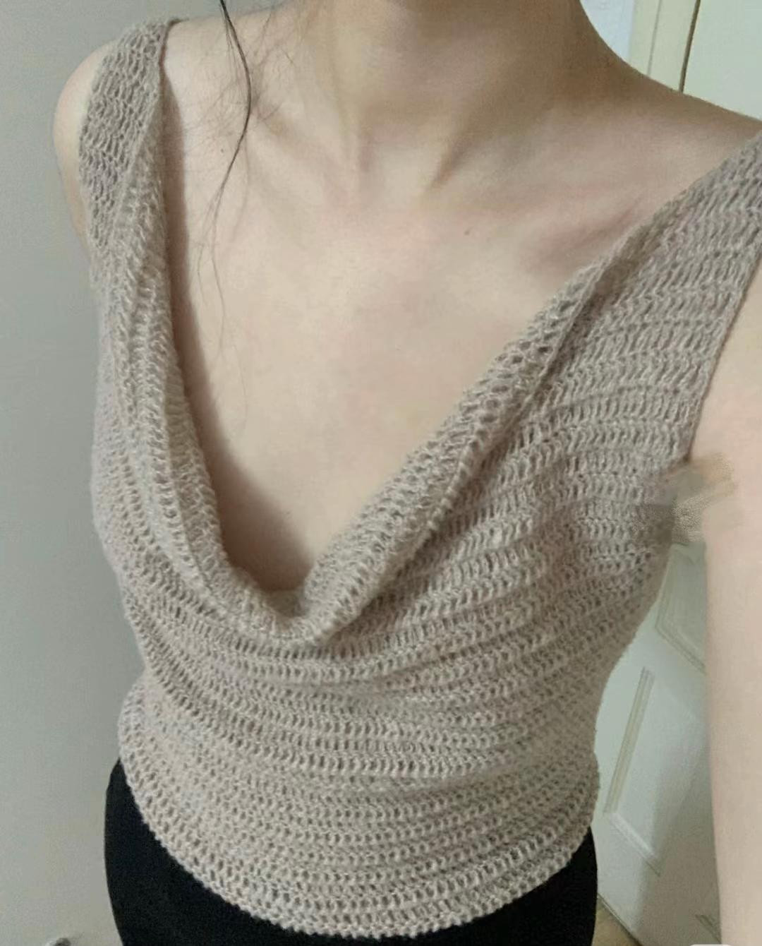 Elegant Crochet Halter Top with Floral Choker Pattern