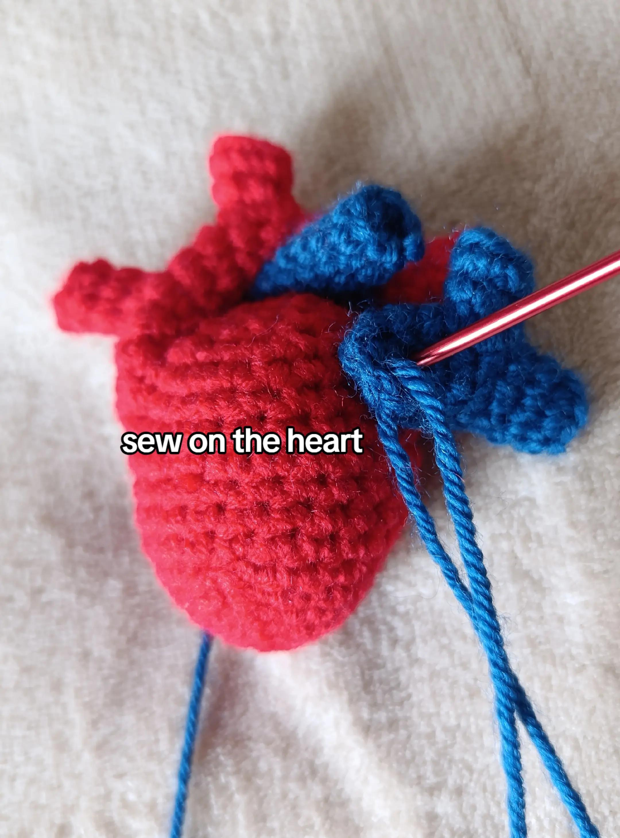 Free Crochet Pattern: Anatomical Heart Design
