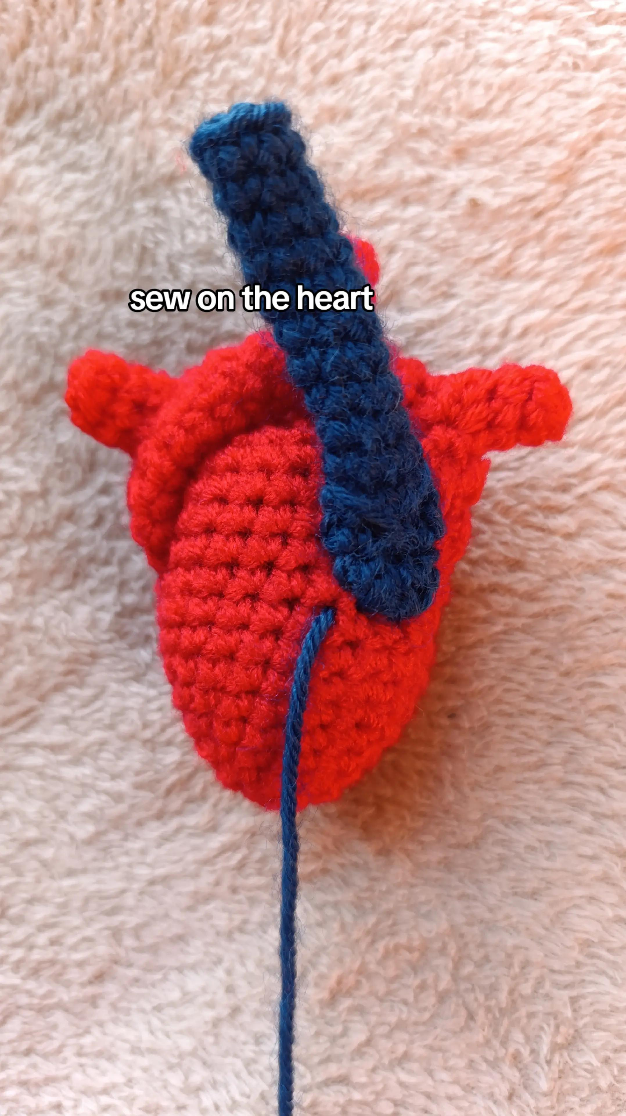 Free Crochet Pattern: Anatomical Heart Design