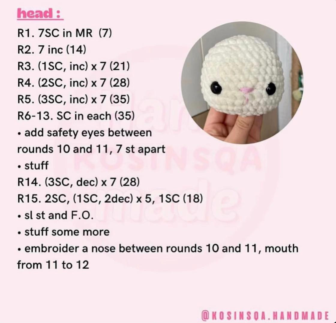 Free Crochet Pattern for a Cute Bunny