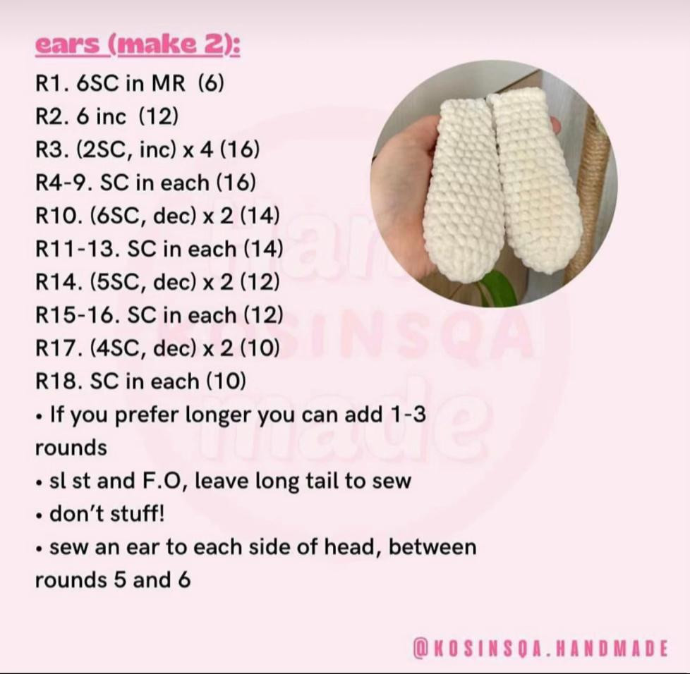 Free Crochet Pattern for a Cute Bunny