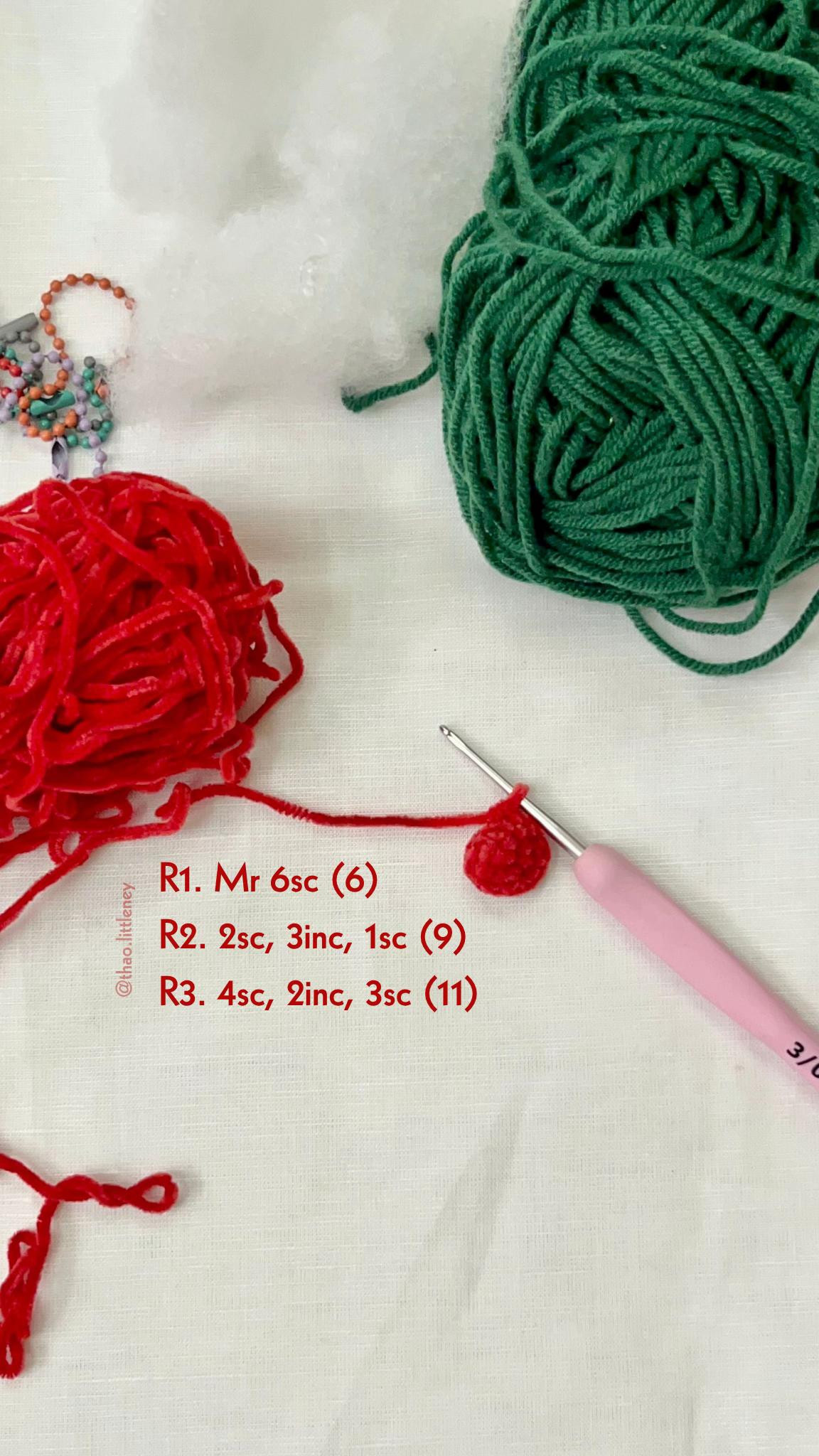 Free Crochet Pattern for Cute Chili Keychain