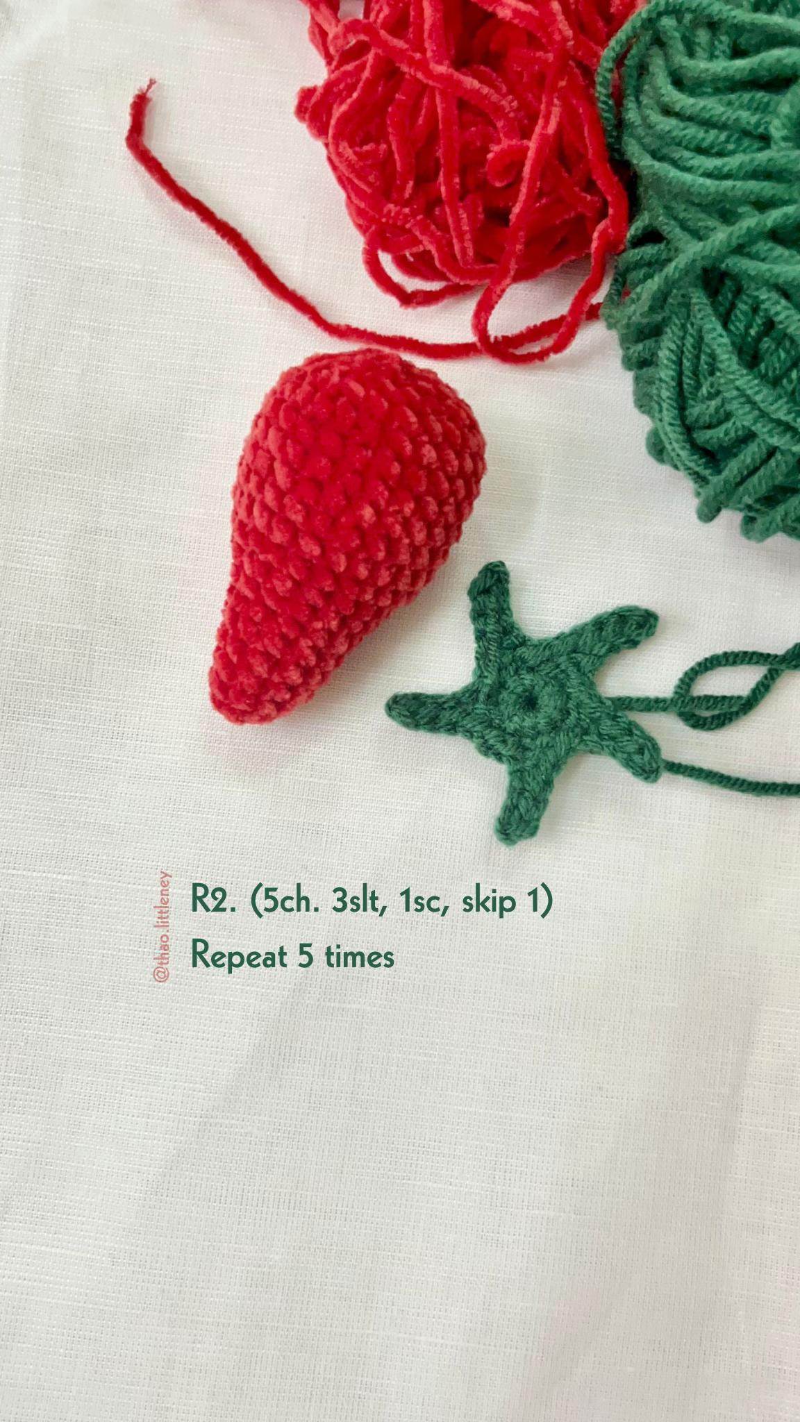 Free Crochet Pattern for Cute Chili Keychain