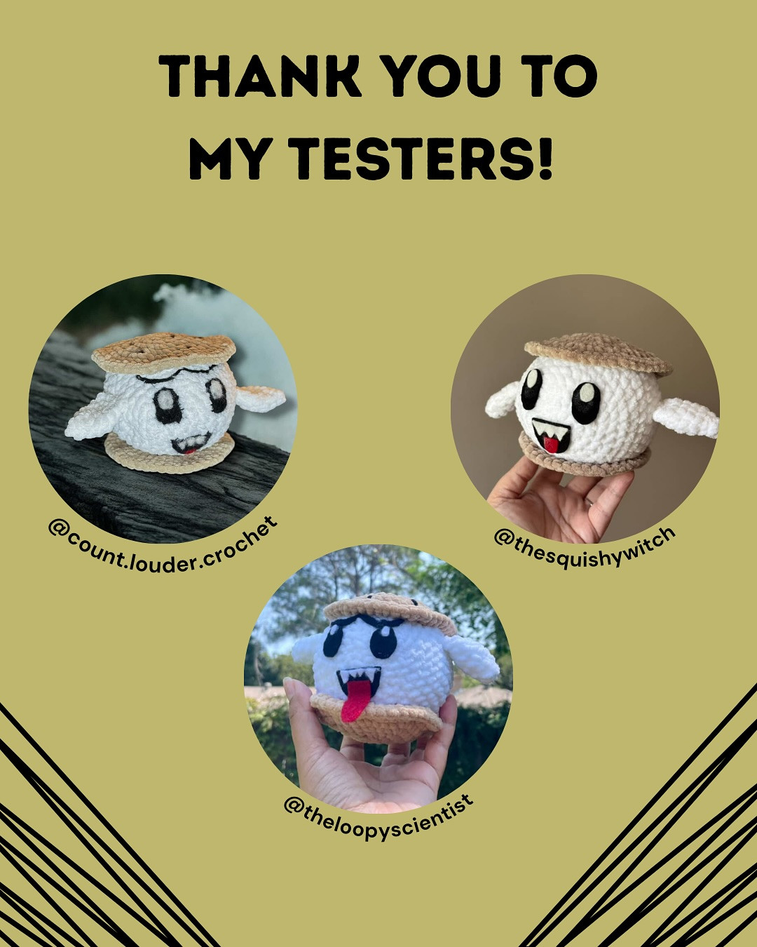 Free Crochet Pattern: Ice Scream Sandwich Featuring King Boo