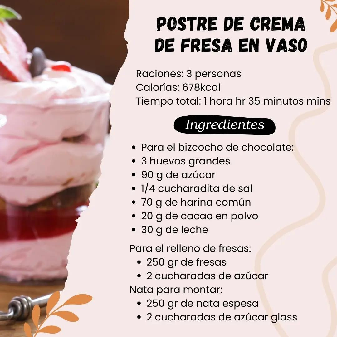 Fresas Cremosas en Vasito Delicioso