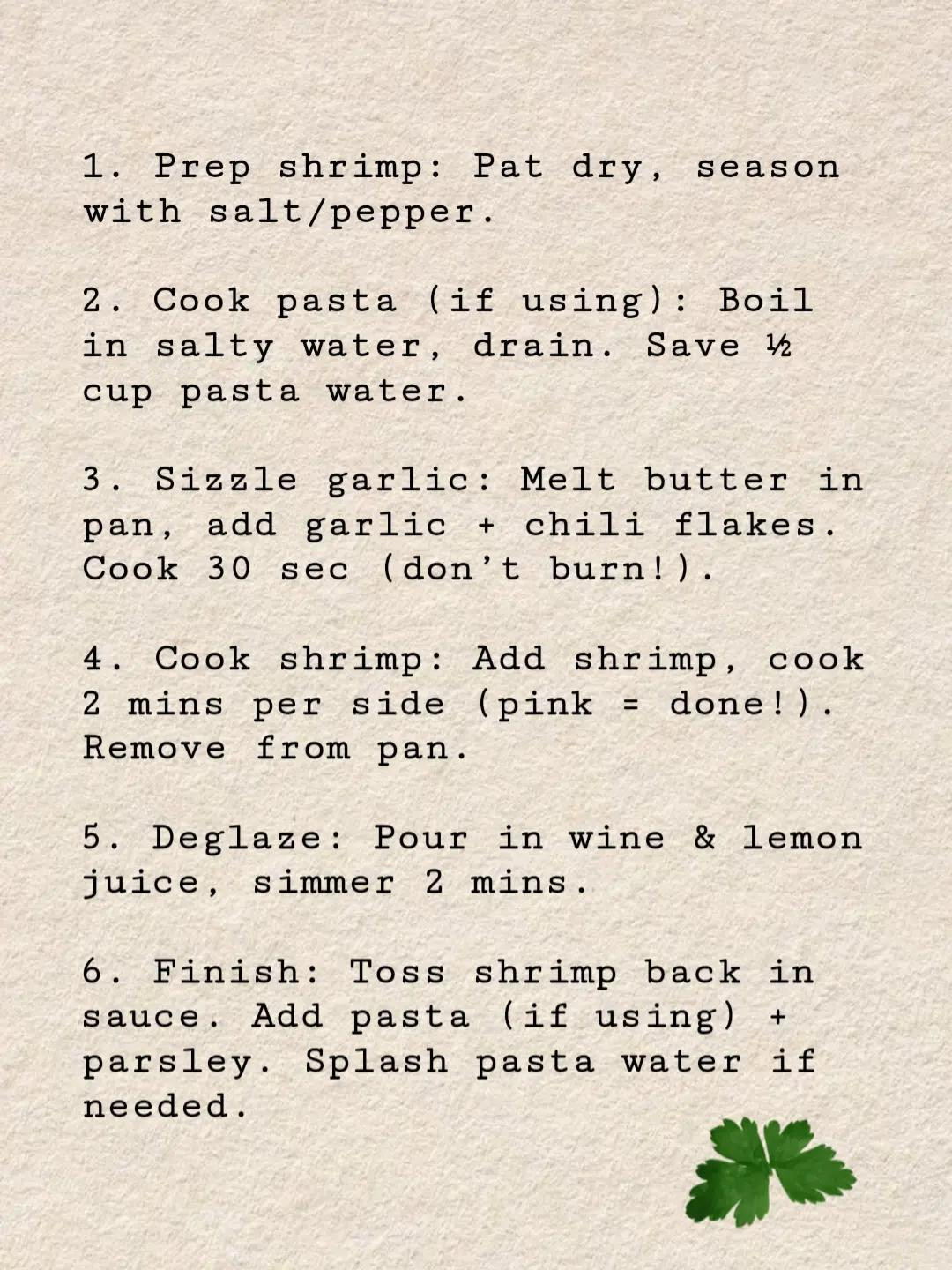 Garlic Butter Shrimp Scampi 🍤