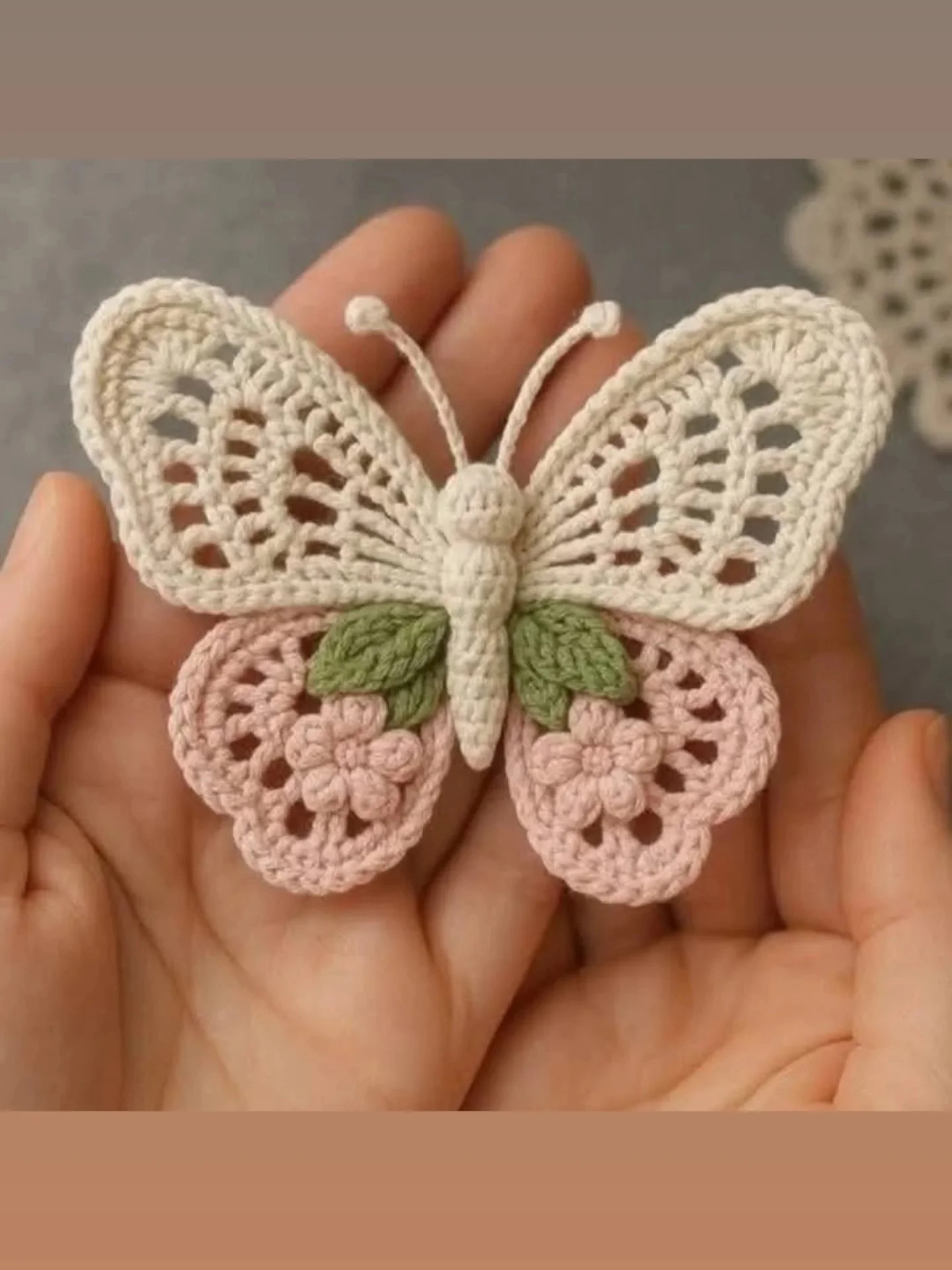 Gráfico de Crochê de Borboleta Elegante e Detalhado