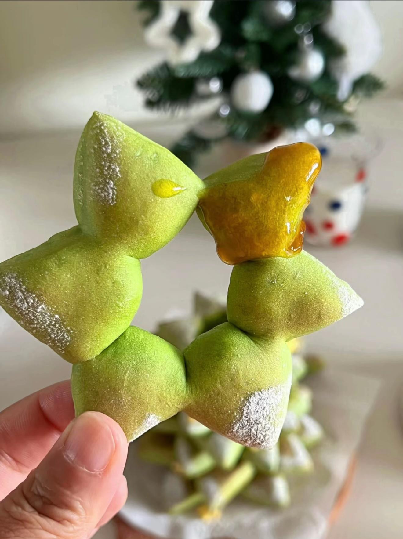 Green Christmas Tree Cake - Festive & Healthy Delight