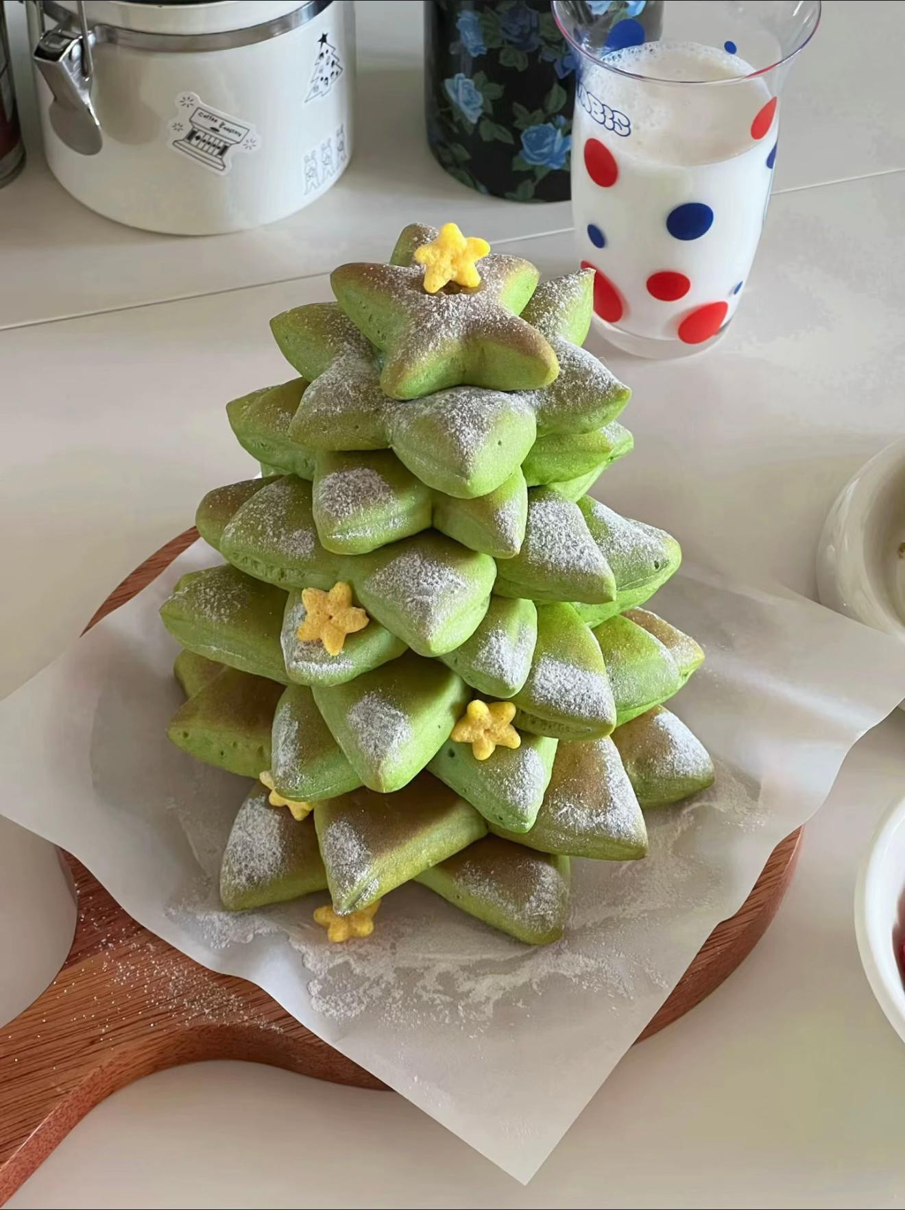 Green Christmas Tree Cake - Festive & Healthy Delight