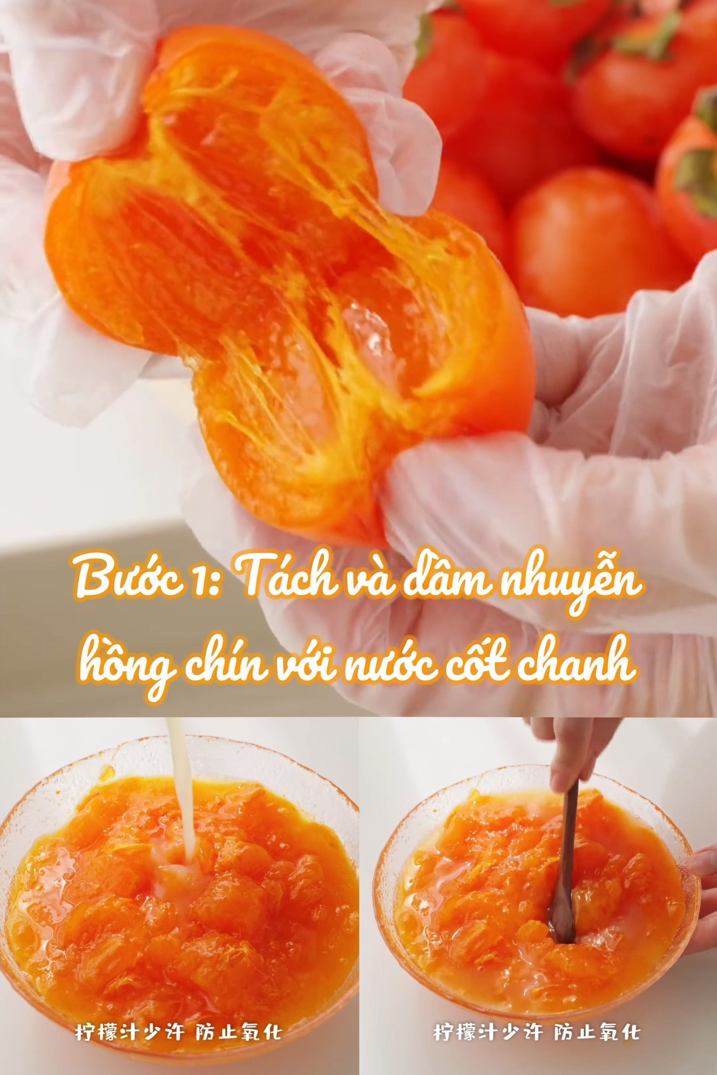 Hướng dẫn làm Tiramisu trái hồng cho thu thêm ngọt ngào