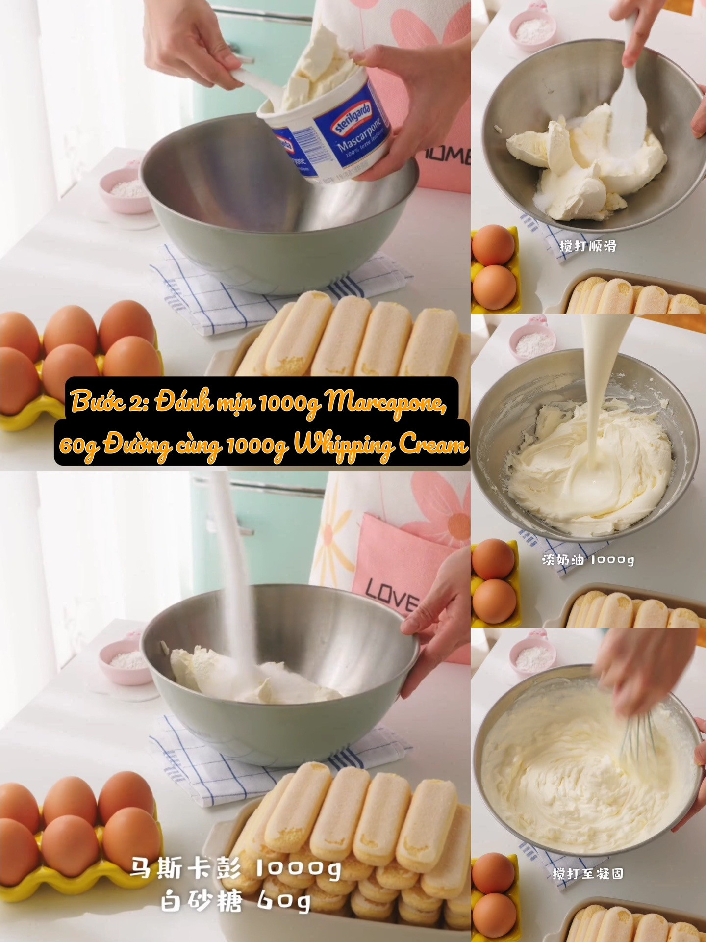 Hướng dẫn làm Tiramisu trái hồng cho thu thêm ngọt ngào