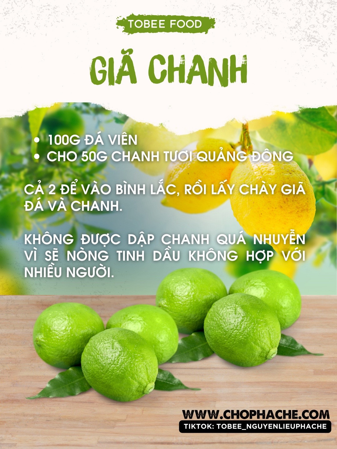 Hướng dẫn làm trà chanh giã tay