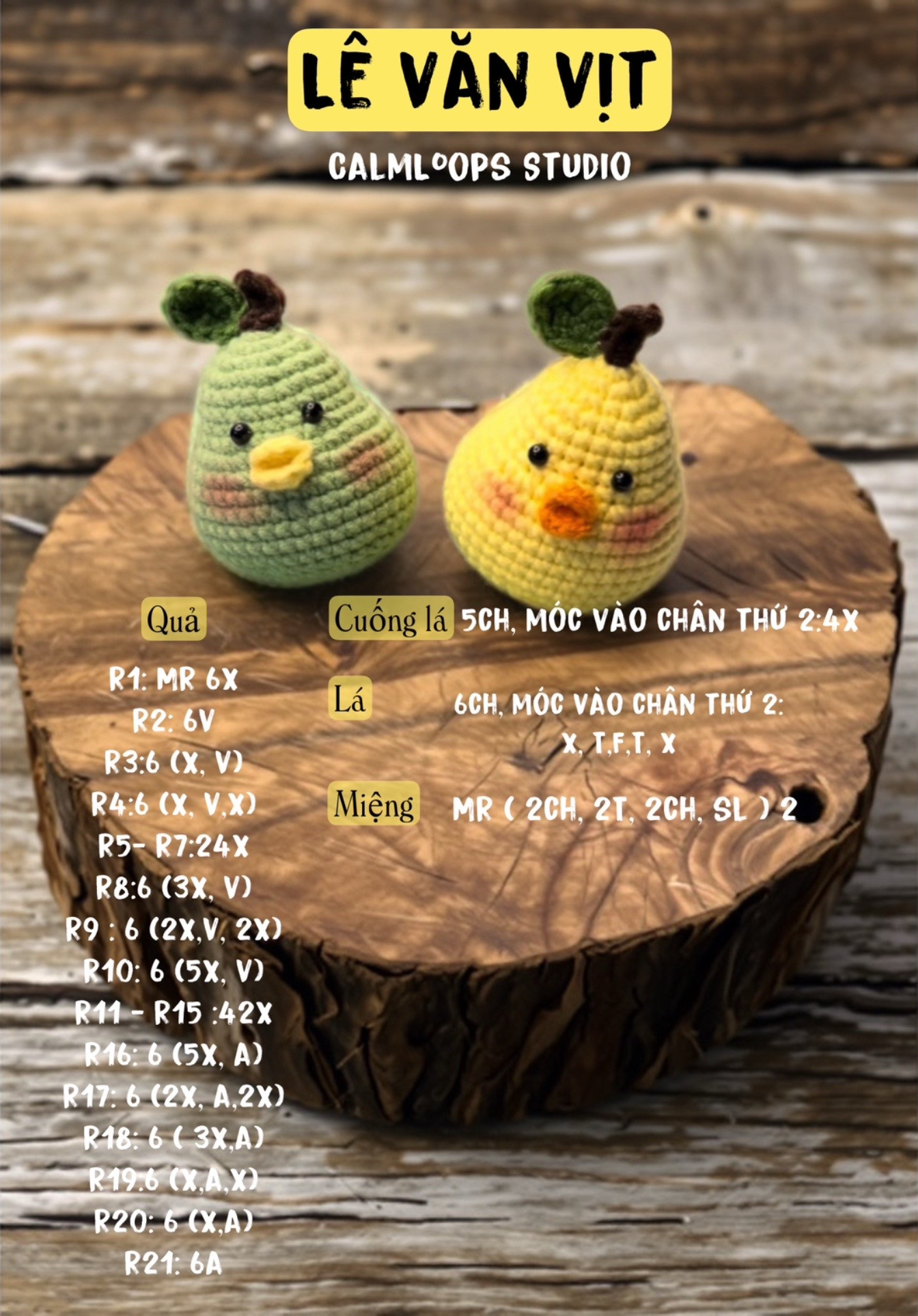 Hướng dẫn móc củ cải đáng yêu với biểu đồ chi tiết