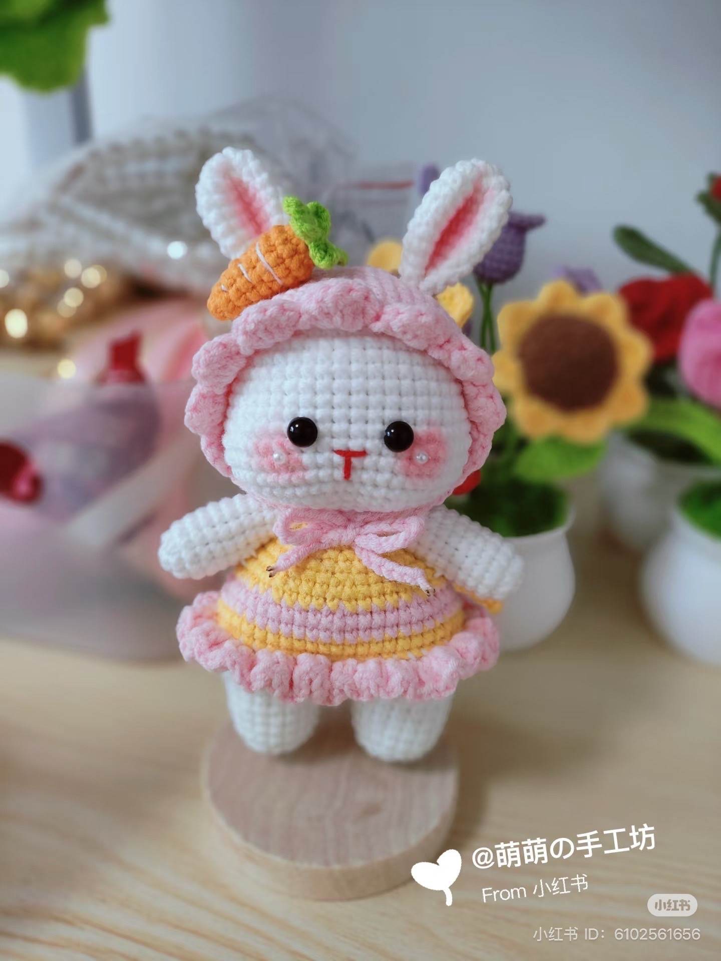 Hướng dẫn móc hình thỏ dễ thương mặc váy cho người mới bắt đầu