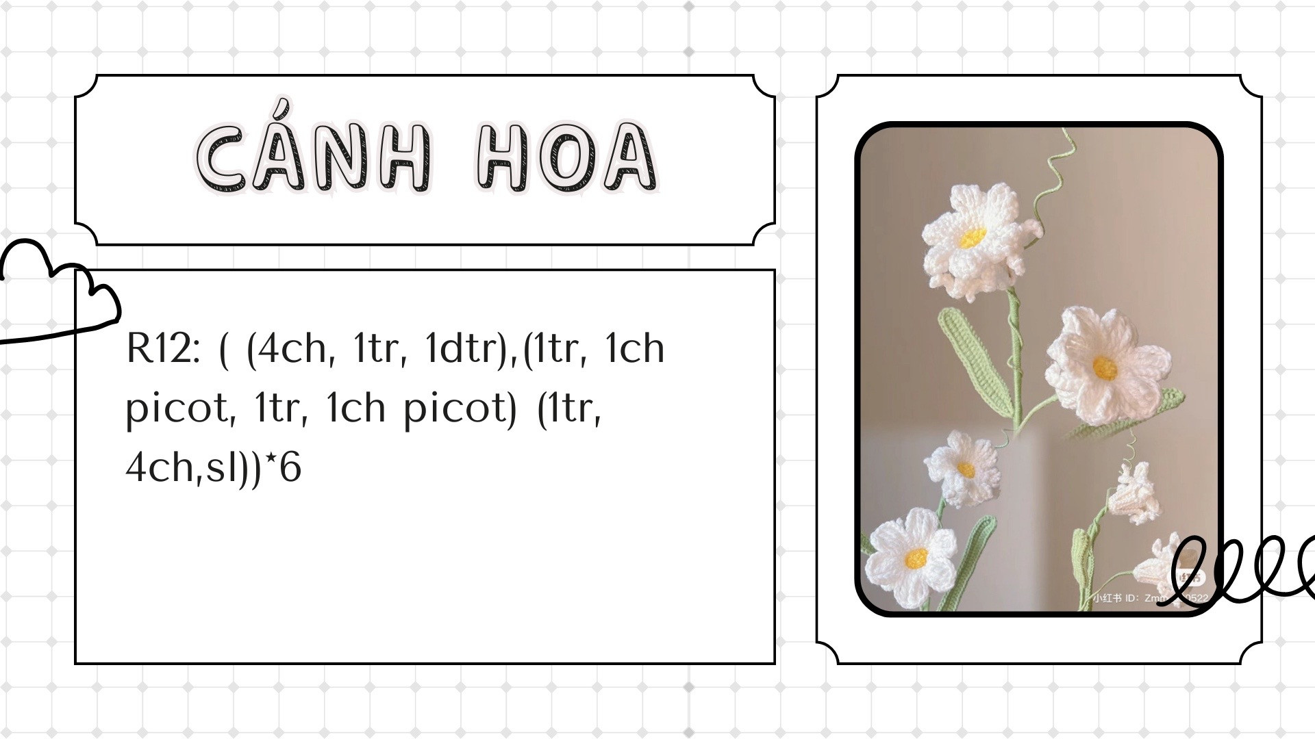 Hướng dẫn móc hoa len đơn giản và đẹp mắt