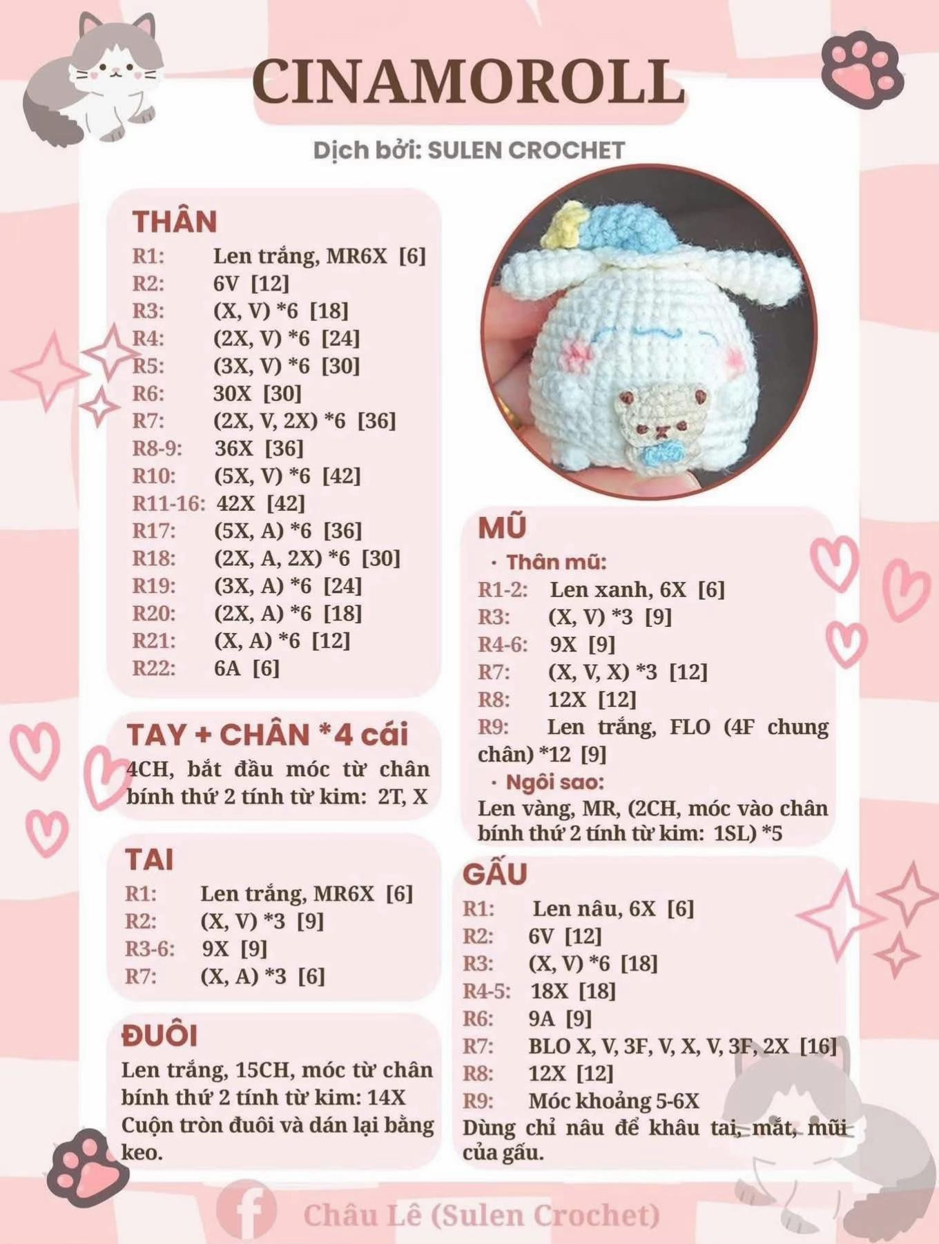 Hướng dẫn móc len các con vật dễ thương cho người mới bắt đầu