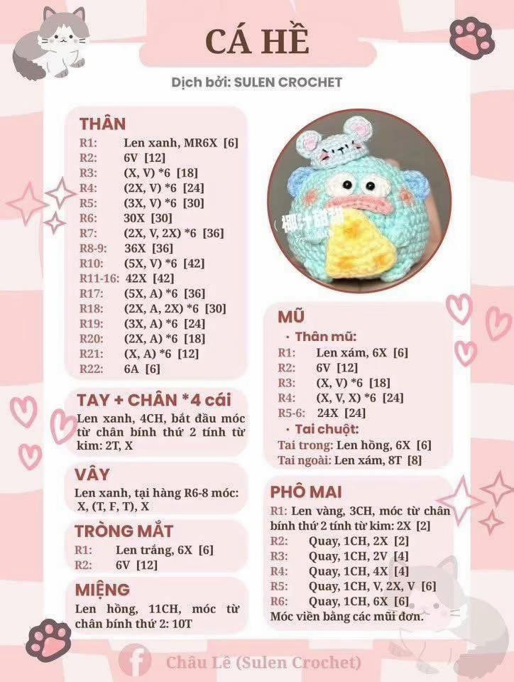 Hướng dẫn móc len các con vật dễ thương cho người mới bắt đầu