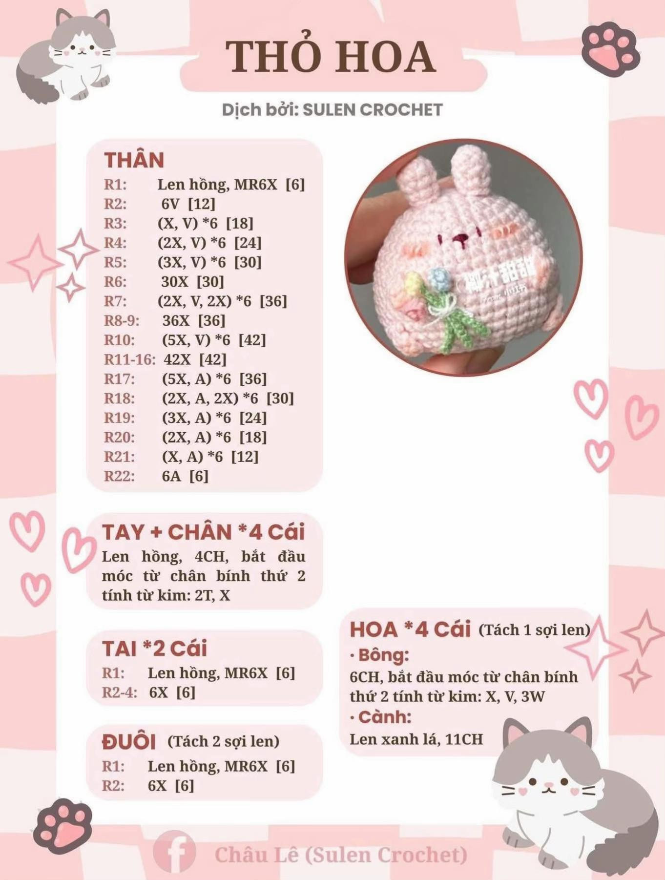 Hướng dẫn móc len các con vật dễ thương cho người mới bắt đầu