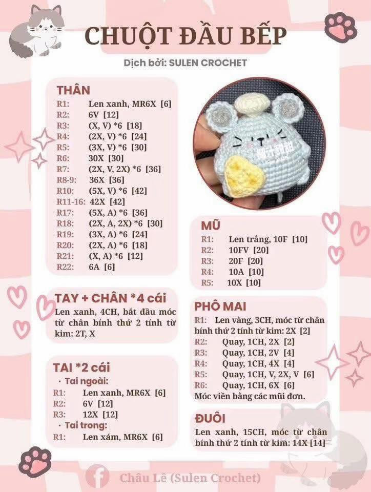 Hướng dẫn móc len các con vật dễ thương cho người mới bắt đầu