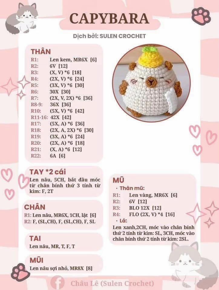 Hướng dẫn móc len các con vật dễ thương cho người mới bắt đầu