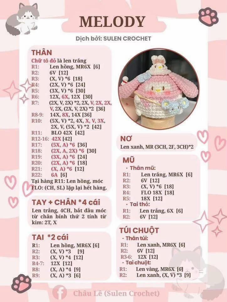 Hướng dẫn móc len các con vật dễ thương cho người mới bắt đầu