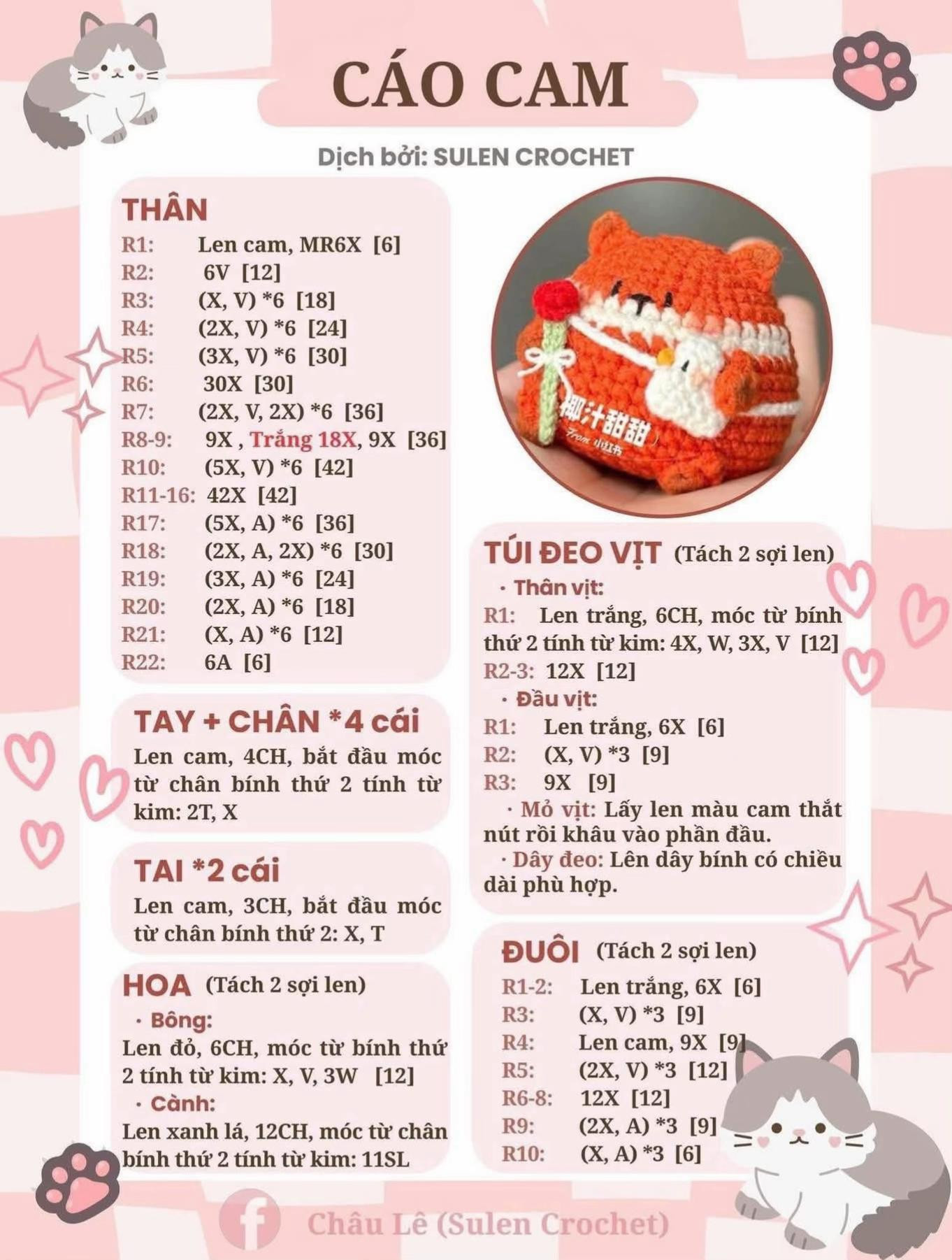 Hướng dẫn móc len các con vật dễ thương cho người mới bắt đầu