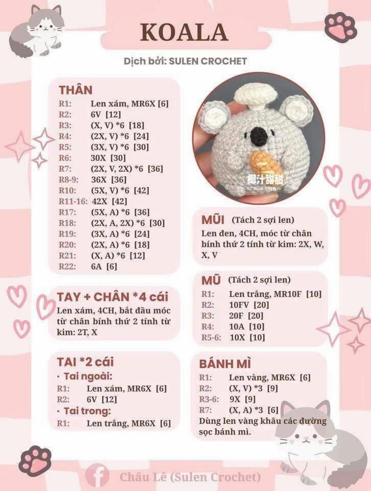 Hướng dẫn móc len các con vật dễ thương cho người mới bắt đầu