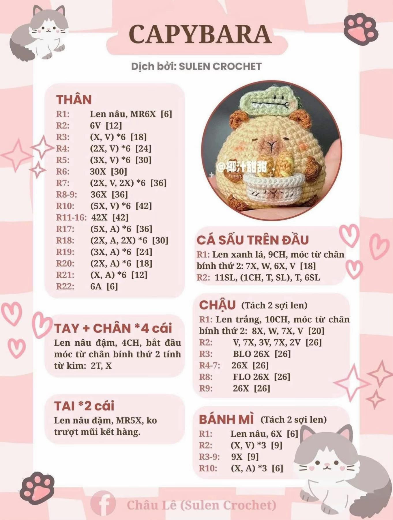 Hướng dẫn móc len các con vật dễ thương cho người mới bắt đầu