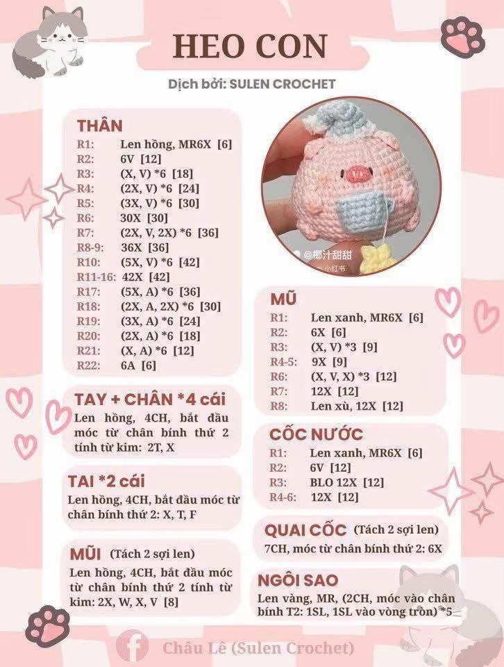 Hướng dẫn móc len các con vật dễ thương cho người mới bắt đầu