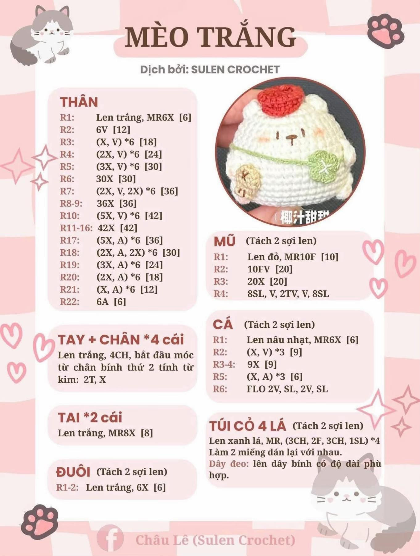 Hướng dẫn móc len các con vật dễ thương cho người mới bắt đầu