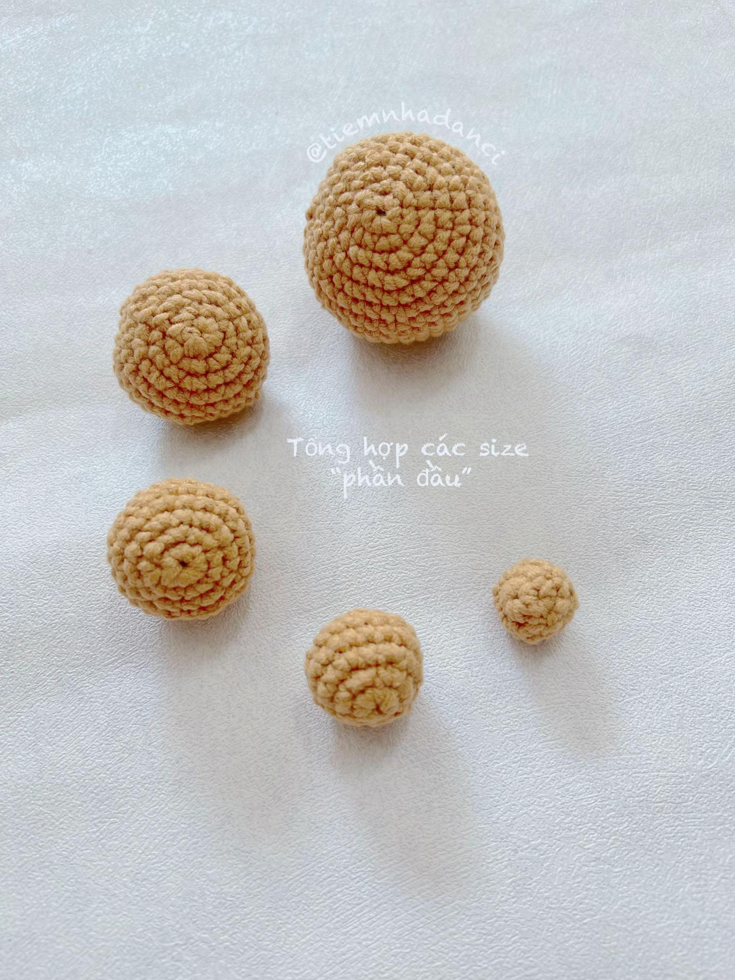 Hướng dẫn móc len các kích thước cầu nhiều kích cỡ